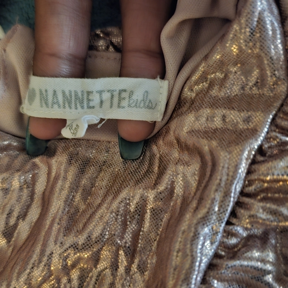 Nannette Pink and Gold Formal Kids Dress - Picture 4 of 10